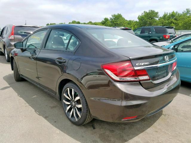 2HGFB2F97EH500750 - 2014 HONDA CIVIC EXL BROWN photo 3