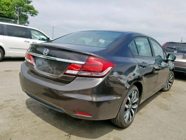 2HGFB2F97EH500750 - 2014 HONDA CIVIC EXL BROWN photo 4