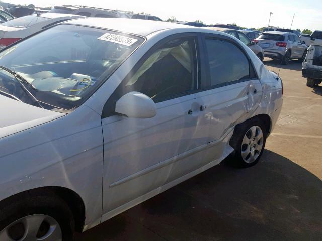 KNAFE121885535743 - 2008 KIA SPECTRA EX WHITE photo 9