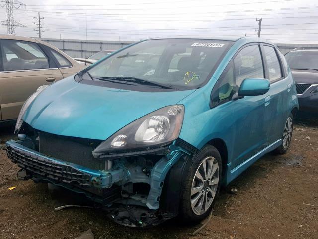 JHMGE8H59CC023745 - 2012 HONDA FIT SPORT BLUE photo 2