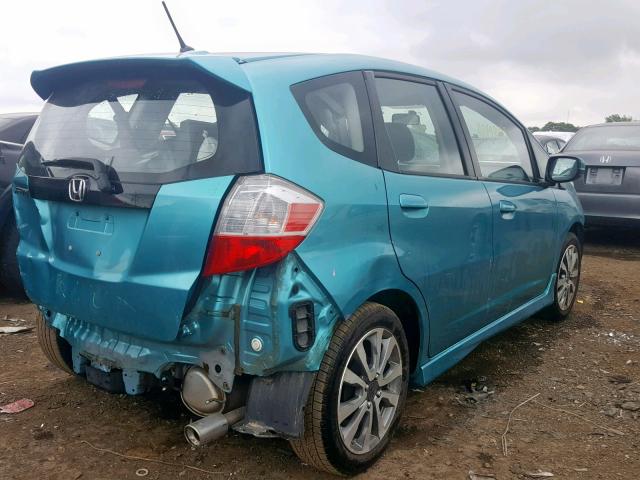 JHMGE8H59CC023745 - 2012 HONDA FIT SPORT BLUE photo 4