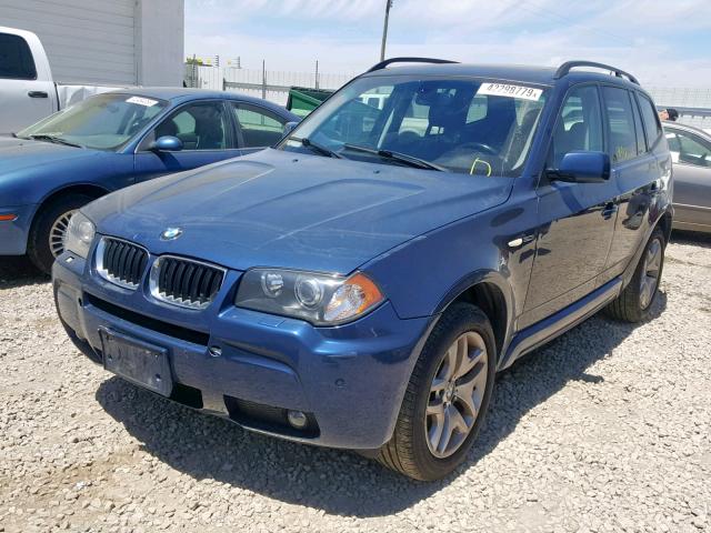 WBXPA934X6WG81343 - 2006 BMW X3 3.0I BLUE photo 2