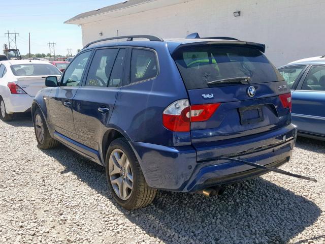 WBXPA934X6WG81343 - 2006 BMW X3 3.0I BLUE photo 3