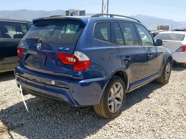 WBXPA934X6WG81343 - 2006 BMW X3 3.0I BLUE photo 4