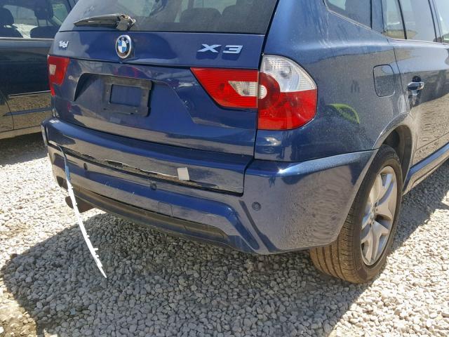 WBXPA934X6WG81343 - 2006 BMW X3 3.0I BLUE photo 9