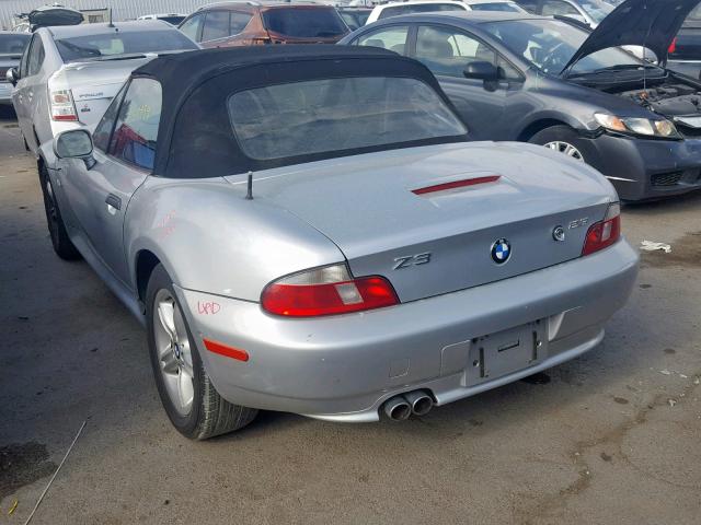 WBACH9346YLF88375 - 2000 BMW Z3 2.3 SILVER photo 3