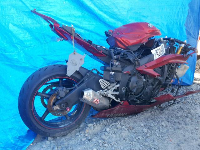 JYARJ12E17A011916 - 2007 YAMAHA YZFR6 L RED photo 4