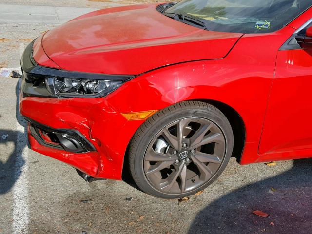 2HGFC2F82KH544526 - 2019 HONDA CIVIC SPOR RED photo 9