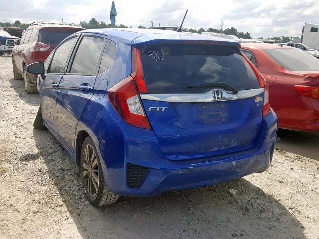 3HGGK5G74HM702325 - 2017 HONDA FIT EX BLUE photo 3