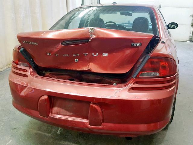 1B3EL46XX6N224043 - 2006 DODGE STRATUS SX RED photo 9