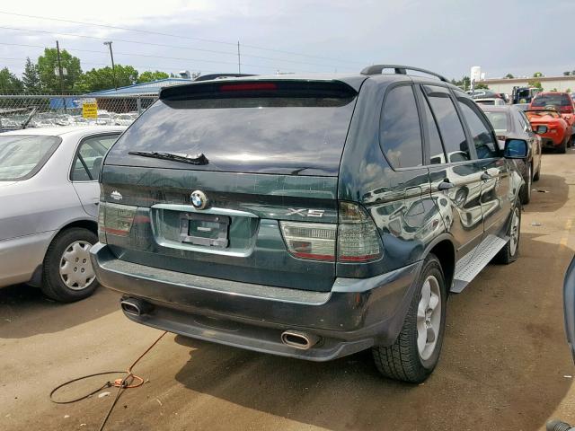 5UXFA53573LW23192 - 2003 BMW X5 3.0I GREEN photo 4