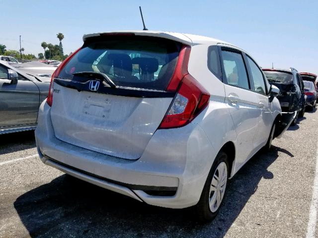 3HGGK5G47KM712960 - 2019 HONDA FIT LX WHITE photo 4