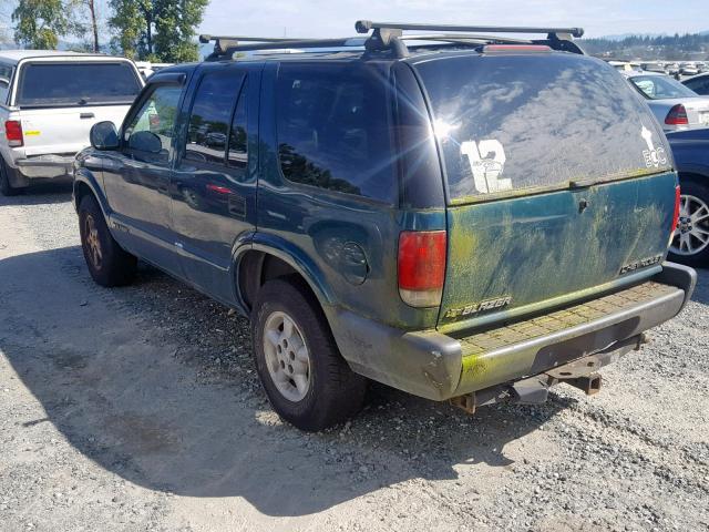 1GNDT13W4T2180730 - 1996 CHEVROLET BLAZER GREEN photo 3