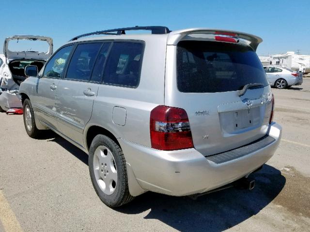 JTEDP21A360125269 - 2006 TOYOTA HIGHLANDER SILVER photo 3