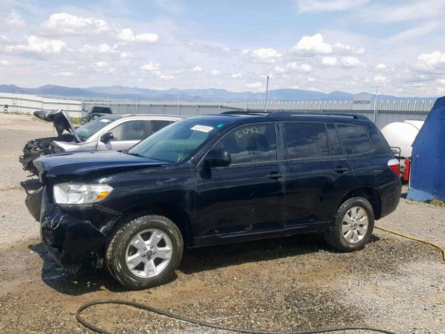 5TDJK3EH4AS034780 - 2010 TOYOTA HIGHLANDER BLACK photo 9