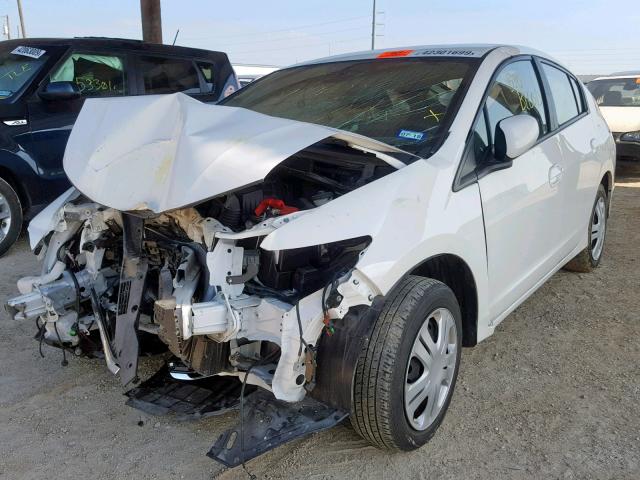 JHMZE2H50DS005390 - 2013 HONDA INSIGHT LX WHITE photo 2