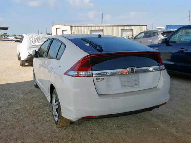 JHMZE2H50DS005390 - 2013 HONDA INSIGHT LX WHITE photo 3