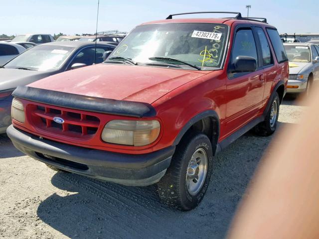 1FMCU22X9SUC21546 - 1995 FORD EXPLORER RED photo 2