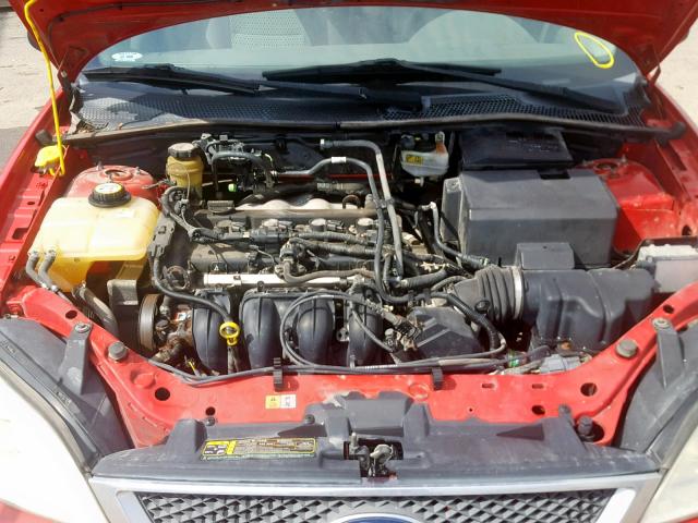 1FAFP34N55W217986 - 2005 FORD FOCUS ZX4 RED photo 7