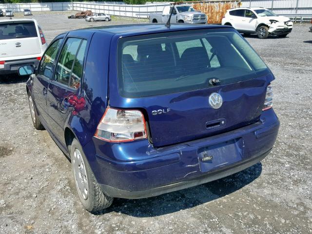 9BWFK61J934054270 - 2003 VOLKSWAGEN GOLF GL BLUE photo 3