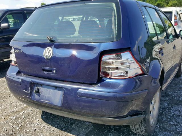 9BWFK61J934054270 - 2003 VOLKSWAGEN GOLF GL BLUE photo 9