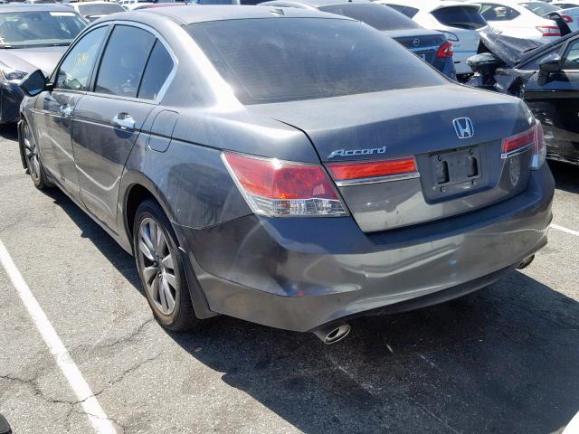 1HGCP3F88BA028229 - 2011 HONDA ACCORD EXL GRAY photo 3