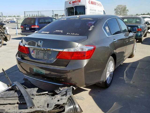 1HGCR2F85DA185143 - 2013 HONDA ACCORD EXL GRAY photo 4