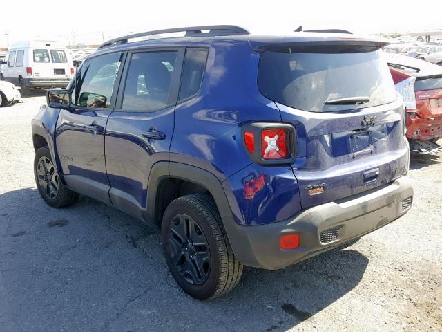 ZACCJBAB6JPH83262 - 2018 JEEP RENEGADE S BLUE photo 3