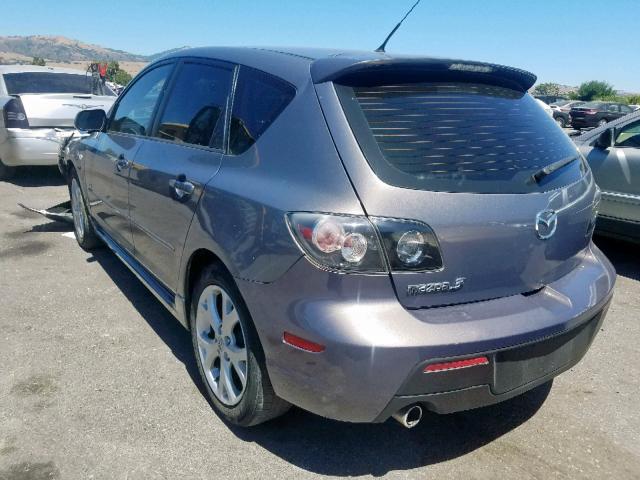 JM1BK344X81852055 - 2008 MAZDA 3 HATCHBAC GRAY photo 3