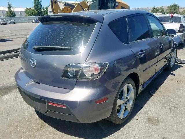 JM1BK344X81852055 - 2008 MAZDA 3 HATCHBAC GRAY photo 4