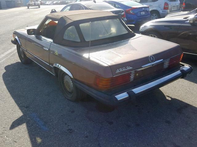 10704412031738 - 1976 MERCEDES-BENZ SL 450 BROWN photo 3