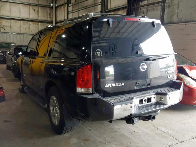 5N1AA08C57N720810 - 2007 NISSAN ARMADA SE BLACK photo 3