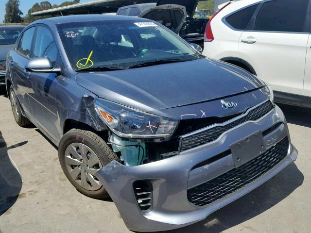 3KPA24AB5KE205202 - 2019 KIA RIO S GRAY photo 1