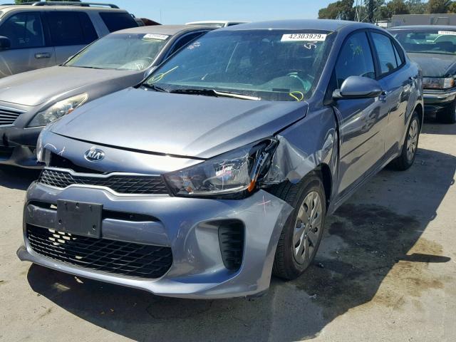 3KPA24AB5KE205202 - 2019 KIA RIO S GRAY photo 2