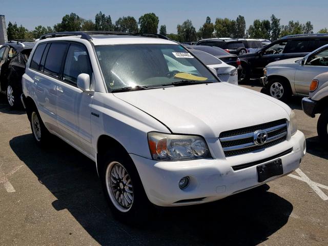 JTEEW21A060029378 - 2006 TOYOTA HIGHLANDER WHITE photo 1