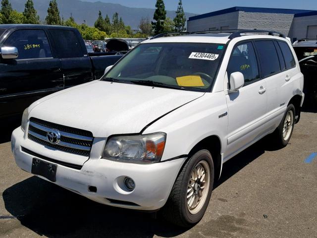 JTEEW21A060029378 - 2006 TOYOTA HIGHLANDER WHITE photo 2