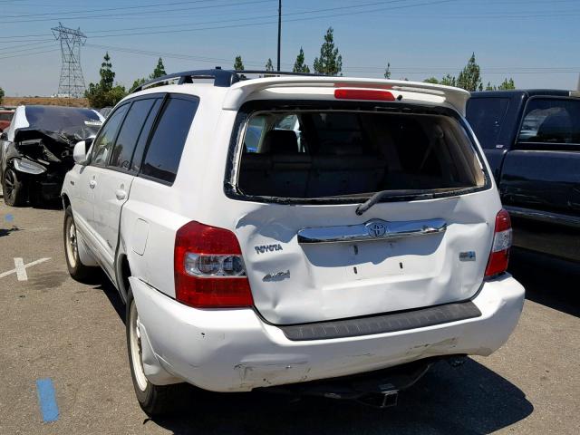 JTEEW21A060029378 - 2006 TOYOTA HIGHLANDER WHITE photo 9