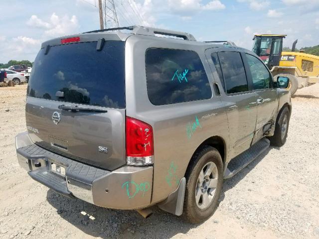 5N1AA08A46N714302 - 2006 NISSAN ARMADA SE GRAY photo 4