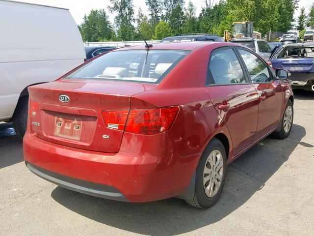 KNAFU4A23A5061706 - 2010 KIA FORTE EX RED photo 4