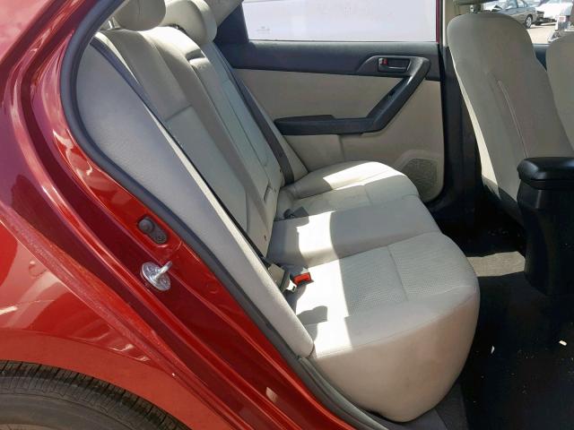 KNAFU4A23A5061706 - 2010 KIA FORTE EX RED photo 6