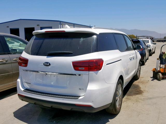 KNDMB5C14K6515712 - 2019 KIA SEDONA LX WHITE photo 4