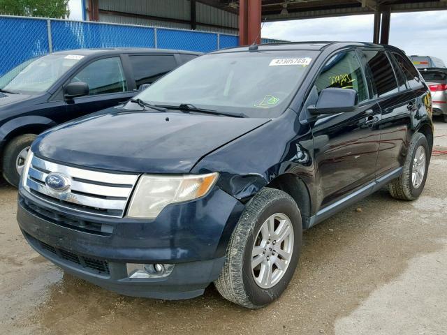 2FMDK38C88BB03457 - 2008 FORD EDGE SEL BLUE photo 2