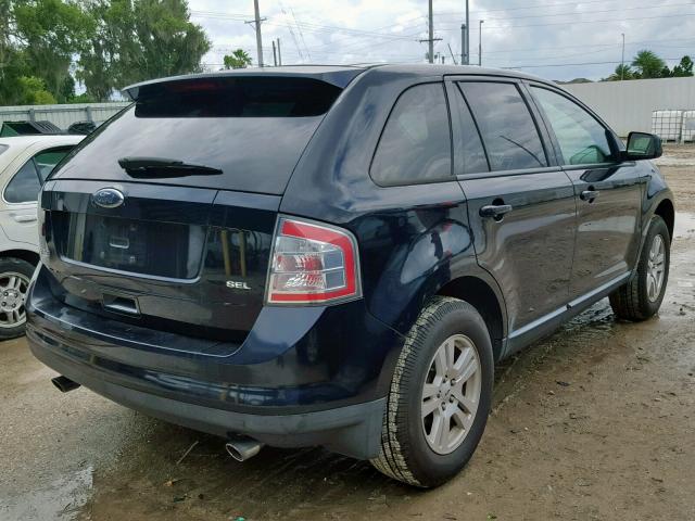 2FMDK38C88BB03457 - 2008 FORD EDGE SEL BLUE photo 4