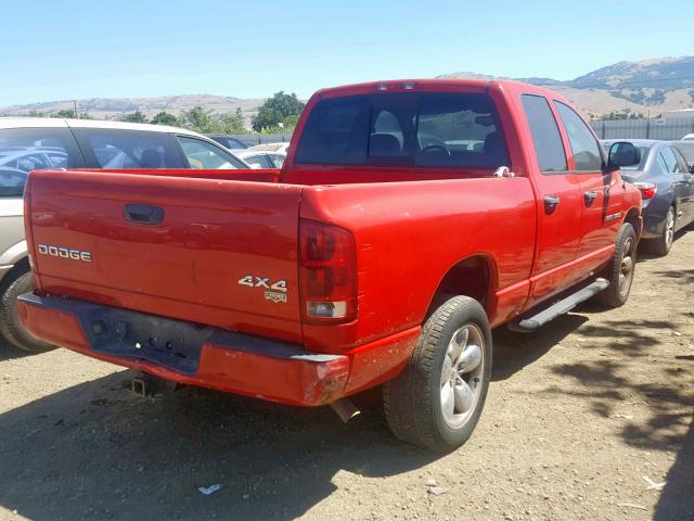 1D7HU18Z53J541453 - 2003 DODGE RAM 1500 S RED photo 4