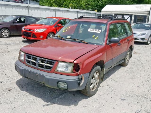 JF1SF6351WG775866 - 1998 SUBARU FORESTER L RED photo 2