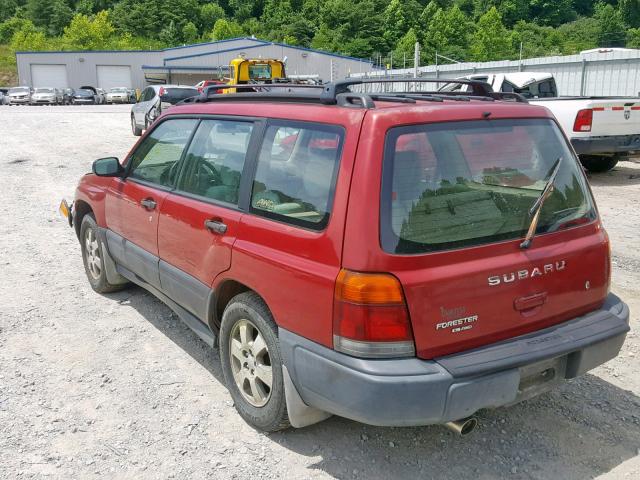 JF1SF6351WG775866 - 1998 SUBARU FORESTER L RED photo 3