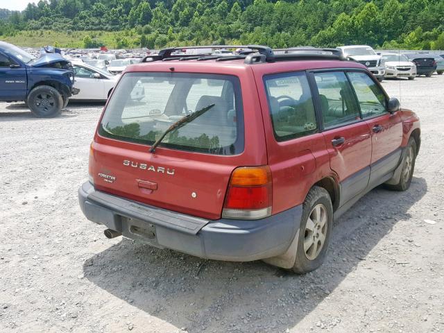 JF1SF6351WG775866 - 1998 SUBARU FORESTER L RED photo 4