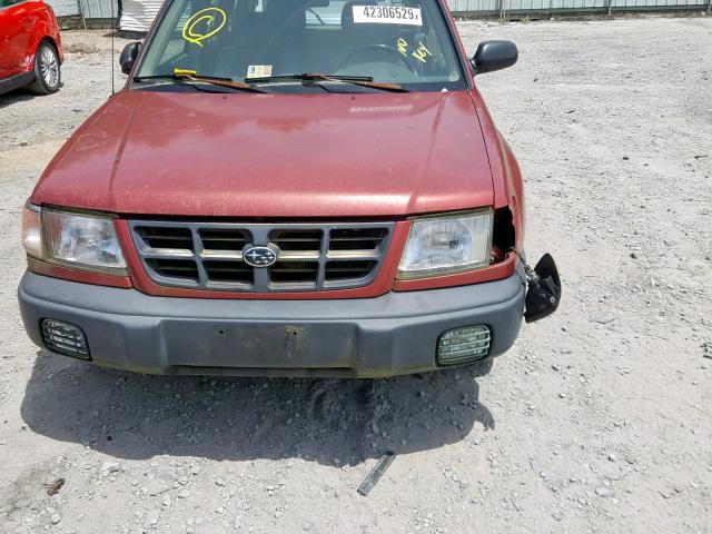 JF1SF6351WG775866 - 1998 SUBARU FORESTER L RED photo 9