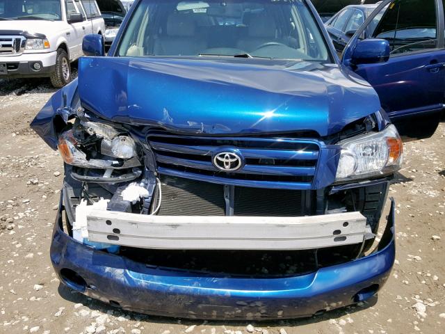 JTEDP21A560117982 - 2006 TOYOTA HIGHLANDER BLUE photo 7