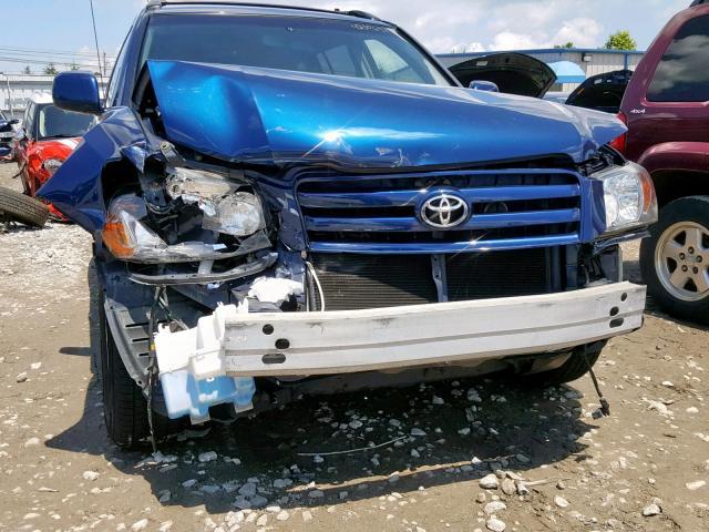 JTEDP21A560117982 - 2006 TOYOTA HIGHLANDER BLUE photo 9